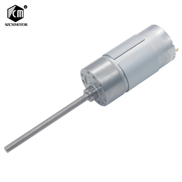 12V 24V DC Small Gear Motor with 80mm Length 6mm Diameter Threaded Rod Lead Screw Shaft