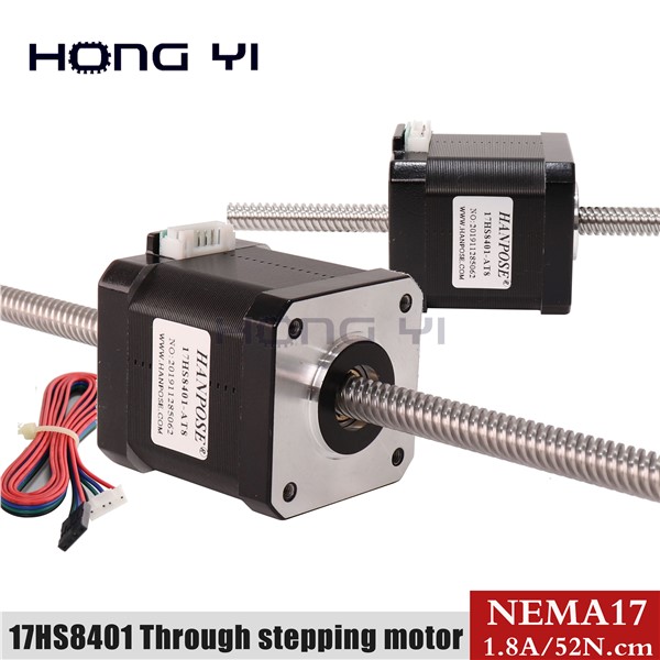 42 through Screw Stepper Motor T8 Linear Screw Telescopic Reciprocating Piston 17HS8401