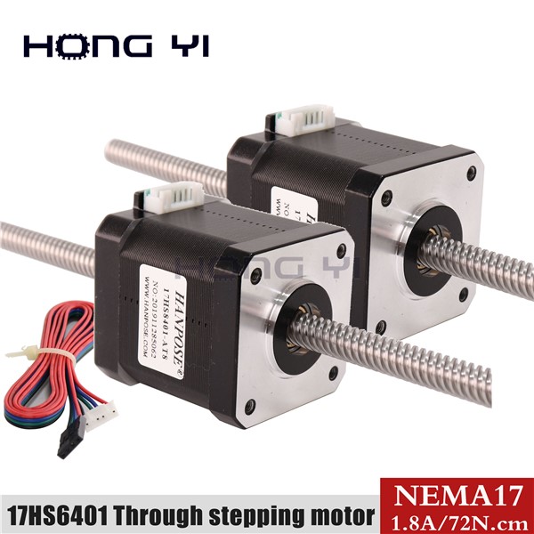 42 through-Type Screw Stepper Motor 17HS6401-T8 Linear Screw Telescopic through Motor Body Length 60mm