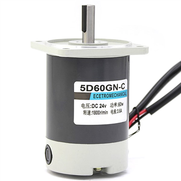 60W Electric Micro DC High Speed Motors 24V 1800/3000RPM Long Life Adjustable Speed Reversible DC Permanent Magnet Motor