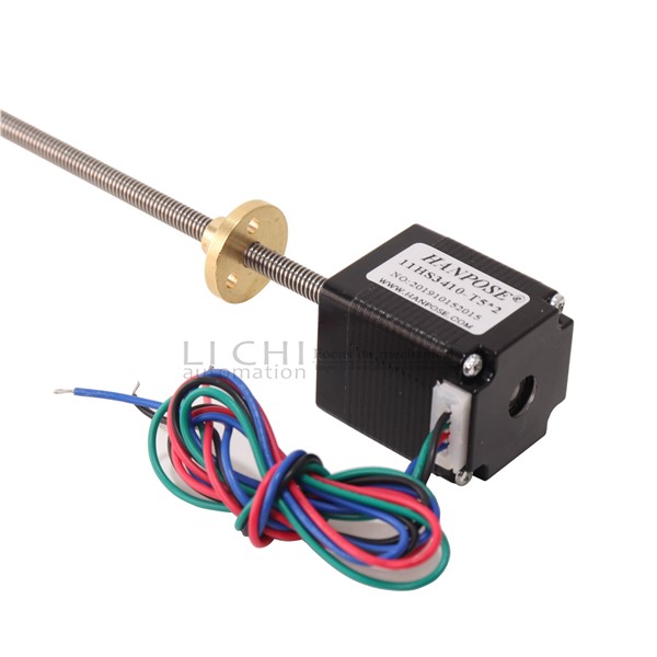 11hs2810 Trapezoid Stepping Motor 3D Printer Screw T5 Screw Lead 2mm T5 Screw L200MM/250MM/300MM