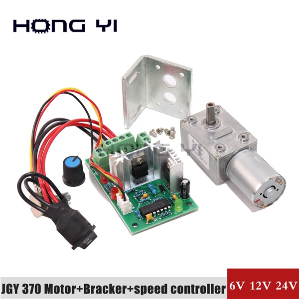 Reducer Micro Motor Jgy-370 12v 40RPM 6v 6RPM 24v 30RPMDC Low Speed + Bracket + DC Motor IE 1