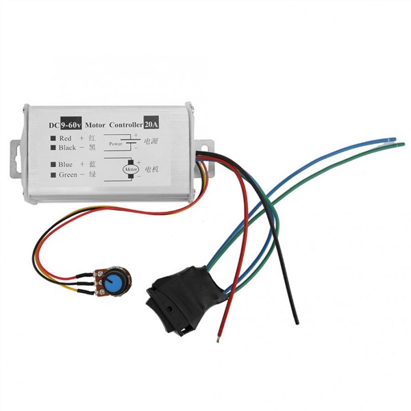 PWM DC Motor Controller Stepless Motor Speed Regulation Module Forward Reverse Rotation Motor DC9~60V 20A