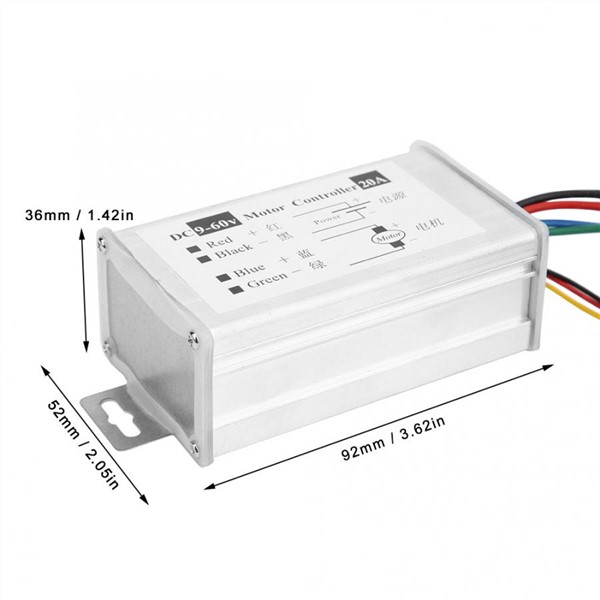 PWM DC Motor Controller Stepless Motor Speed Regulation Module Forward Reverse Rotation Motor DC9~60V 20A