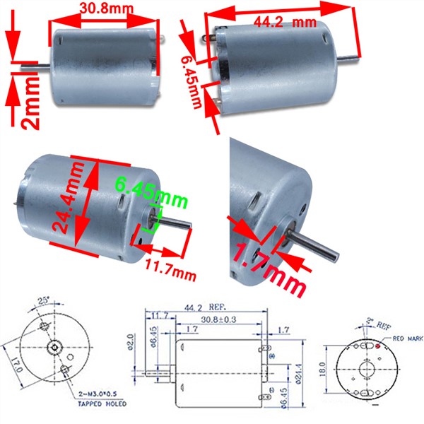 Electric Micro 12V 24V DC High Speed Motors 6000/3800RPM Use for Printer DIY Toys Motor Or Other Smart Device