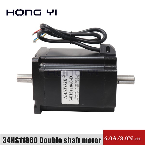 86 Stepper Motor Double Shaft 86x118mm Stepping Motor NEMA34 CNC 8.0N. M for 3D Printer