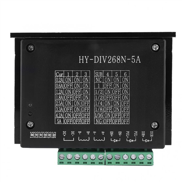 Hybrid Stepper Motor Driver Two-Phase CNC Controller 0.2-5A TB6600 DC12-48V Input Stepper Motor Driver