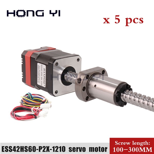 5pcs High Torque Ball Screw Motor 42hs60-P2x-Sfu1210 Servo Stepping Motor + Drive Combination 1.8A Closed-Loop Motor