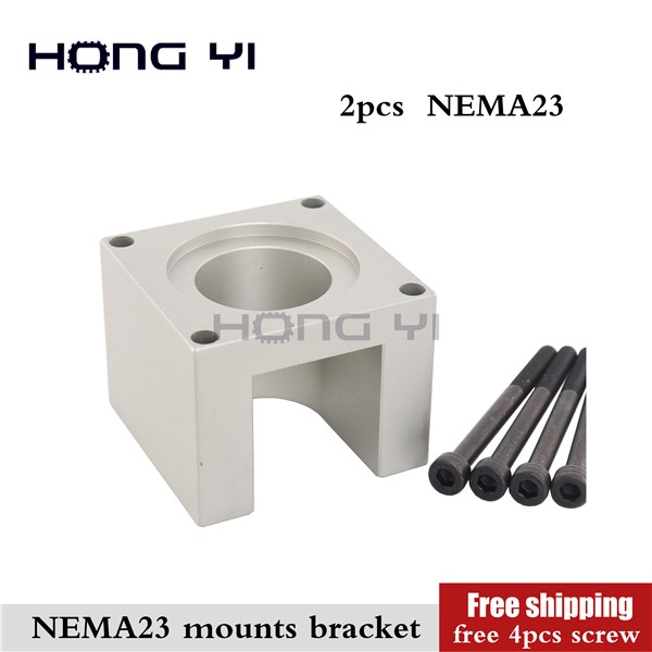 2PCS Stepping Motor NEMA 23 Mounts Bracket, the Installation Block