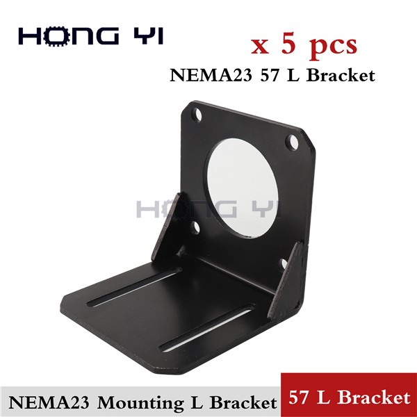 5Pcs Fixed Bracket 57 Stepper Motor Bracket NEMA 23 Mounting L Bracket Mount 57 Series Stepper Motor Mounts