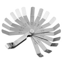 0.05-1.00mm Measuring Range Stainless Steel Curved Feeler Gauge Ruler Welding Inspection Tool Feeler Measuring Tool
