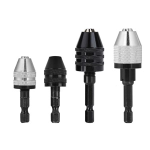 6.5mm Keyless Hex Shank Electric Screwdriver Impact Driver Drill Chuck 4 Types Adapter Quick Change Converter