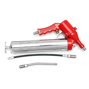 1Set Car Manual One Hand Grip Air Mini Pneumatic Compressor Pump Grease Tith Pipe Tupe Hose for Gun Red for SUV Truck