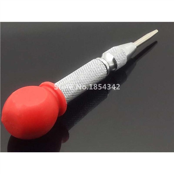 1Pcs HSS Center Punch Stator Punching Automatic Center Pin Punch Spring Loaded Marking Drilling Tool with A Protective Sleeve
