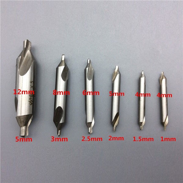 HSS High Speed Steel Center Drill Bits Set Precision Combined Countersinks Kit 60 Degree Angle 1mm 2mm 3mm 5mm for Power Tools