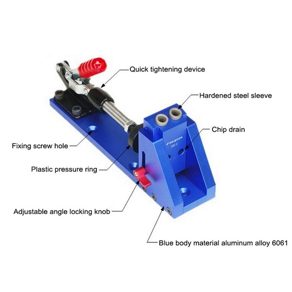 Oblique Drill Locator Positioner Jig Drill Guide Joinery Woodworking Tool Kit Drilling Bit Wood Xk-2 Slant-Hole Drilling Bits