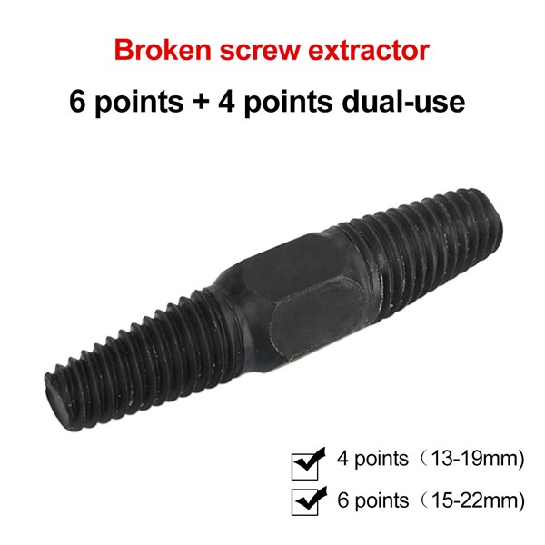 Damaged Bolt High-Carbon Steel Water Pipe Stud Hard Guide Stripped Dual Use Broken Screw Extractor Drill Bits Remover Easy Out