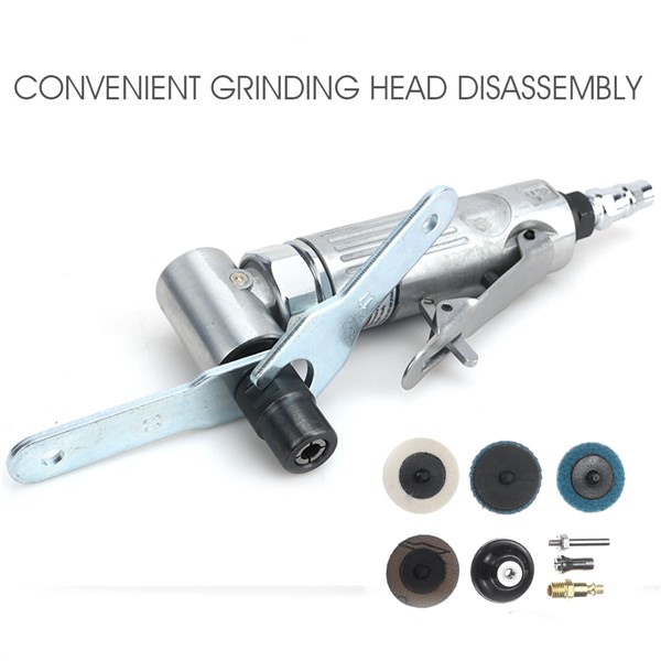 Drillpro 1/4 Air Angle Die Grinder 90 ° Pneumatic Grinding Machine Mini Poratble Tools Cut off Polisher Mill Engraving Tool Set