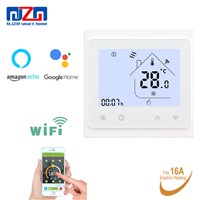 MJZM 16A-002-WiFi &amp;amp; Hand Control Thermostat Temperature Control for Electric Heating Work with Alexa Google Home 16A Thermostat
