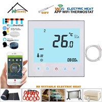 EU 95-240VAC 16A Remote Sensor Central Heating Thermostat WiFi IVR for Electric Heat, Heating Cable, Electric Heating Film