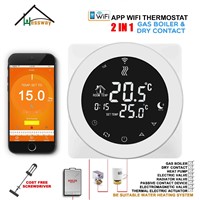 2 in 1 Gas Boiler &amp;amp; Underfloor Warm System THERMOSTAT WiFi Temperature Controller for Dry Contact &amp;amp; Radiator
