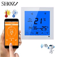 Smart Central Air Conditioner Temperature Controller 2P 4P Fan Coil Thermostat for Heating/Cooling Room Temperature