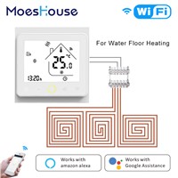 Smart Thermostat WiFi Temperature Controller LCD Smart Life APP Control for Water Floor Heating Works with Alexa Google Home 3A