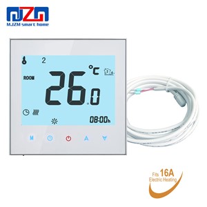 MJZM 16A-1000 Programmable Underfloor Heating Thermostat 95-240V LCD Touch Screen Room Temperature Controller for Warm Floor