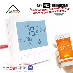 Programmable Temperature Controller Floor Heating Thermostat WiFi for Water Heating/Thermostatic Radiator Valve Control