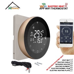 HESSWAY Double Sensor Electric Temperature Controller WiFi THERMOSTAT 16A for Heat Control