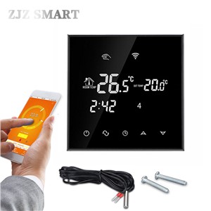 WiFi Touch Screen Thermostat Temperature Controller for Electric/ Water Floor Heating Water/Gas Boiler Works Weekly Programmable