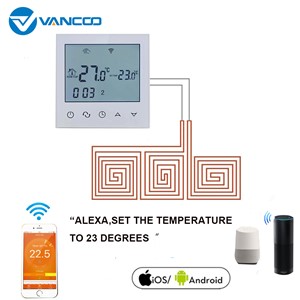 Vancoo Smart WiFi Thermostat Temperature Controller for Electric Floor Heating Remote Control Programmable Thermostat 16A