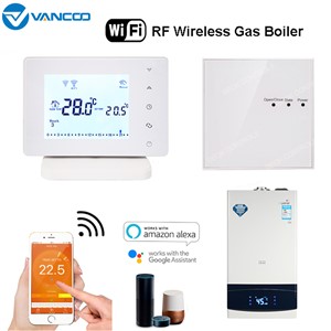 WiFi & RF Wireless Room Thermostat Gas Boiler Heating Smart Temperature Controller Remote Control Work with Alexa Google Home