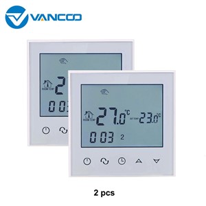 Vancoo 2 Pcs Smart WiFi Thermostat for Electric Floor Heating Temperature Controller Remote Control Programmable Thermostat 16A