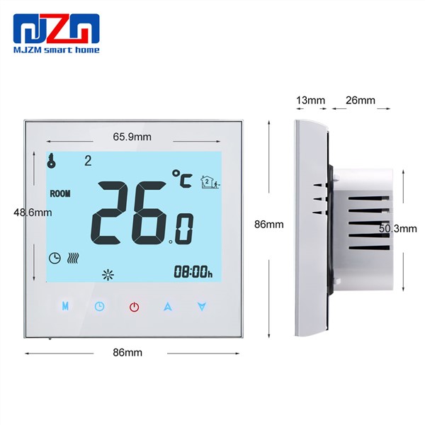 MJZM 16A-1000 Programmable Underfloor Heating Thermostat 95-240V LCD Touch Screen Room Temperature Controller for Warm Floor