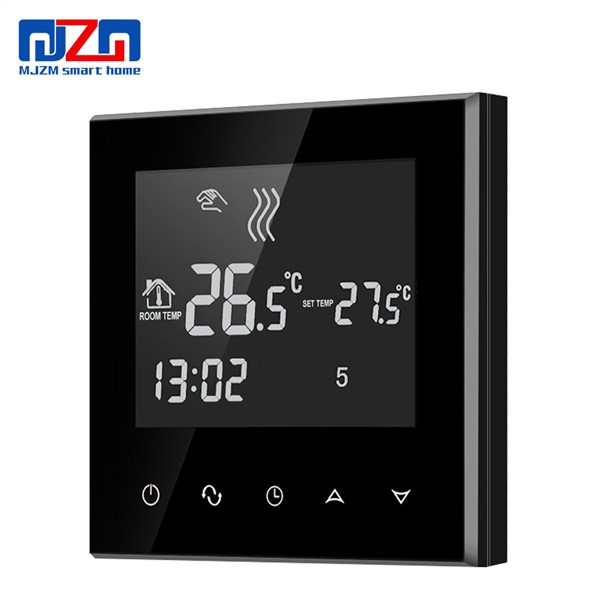 MJZM 16A03-4 Black Room Heating Thermoregulator Warm Floor Thermostat Touch Glass Screen Temperature Controller Programmable