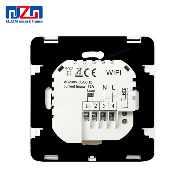 MJZM 16A08-4-WiFi Echo Alexa Voice Control Thermo Regulator for Smart Home NTC Underfloor Heating Thermostat White Backlight