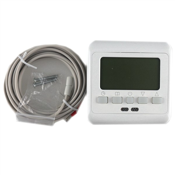 New Underfloor Heating Thermostat with White Backlight LCD Keys Weekly Programmable Room Warm Temperature Controller