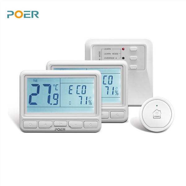 Wireless Room Controller for Underfloor Heating Digital WiFi Thermostat Programmable App Remote 2 Pcs Thermostats