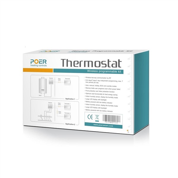 Thermostat for Underfloor Heating Wireless Boiler Temperature Controller Home Heating Programmable 2 Thermostats Thermoregulator