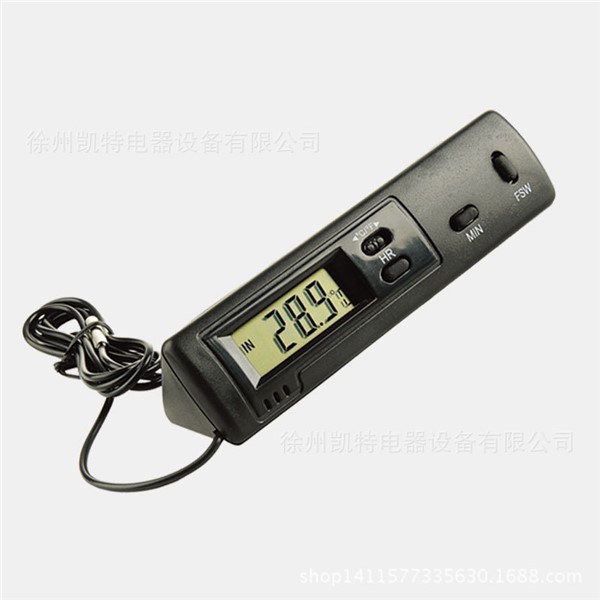 Liquid Crystal Display Thermometer for Automobile Domestic Industry High Precision Temperature Measuring Meter with Clock