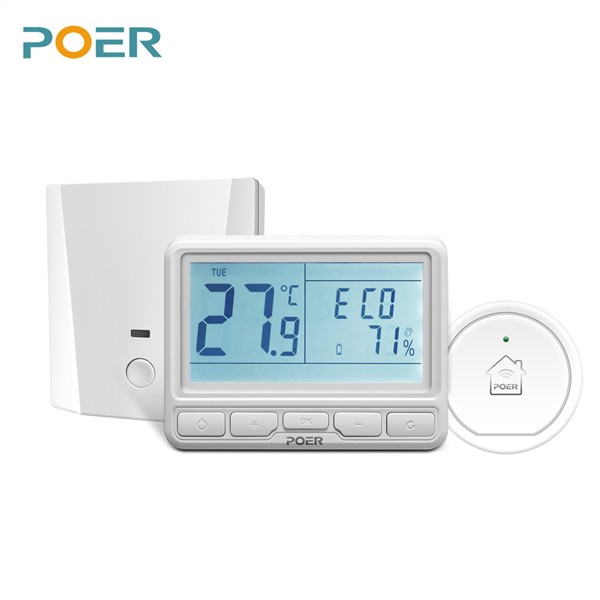 Wireless Room Remote Controller WiFi Digital Thermostat Home Electric Floor Heating Controller 16A Current with Gateway
