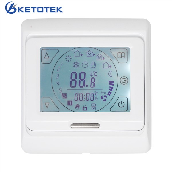 Digital LCD Floor Heating Thermostat Electric/Water Heating 16A/3A Touch Screen Programmable Room Warm Temperature Controller