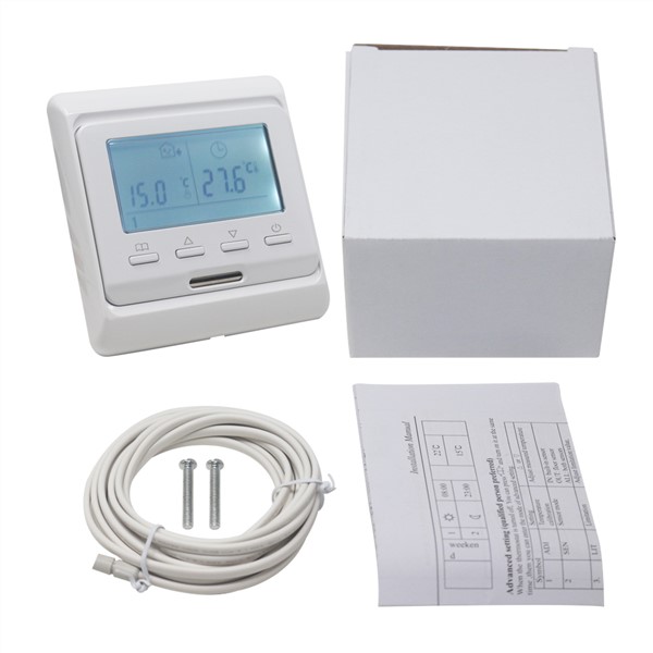 16A/3A 230V AC Digital Electric/Water Heating Temperature Controller LCD Programmable Room Air Floor Thermostat