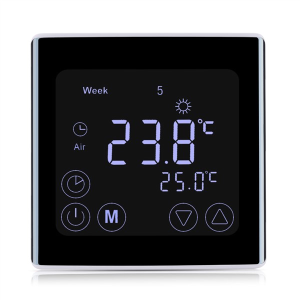 Floureon Weekly Programmable Underfloor Heating Thermostat 220V 16A LCD Touch Screen Room Thermostat Regulator