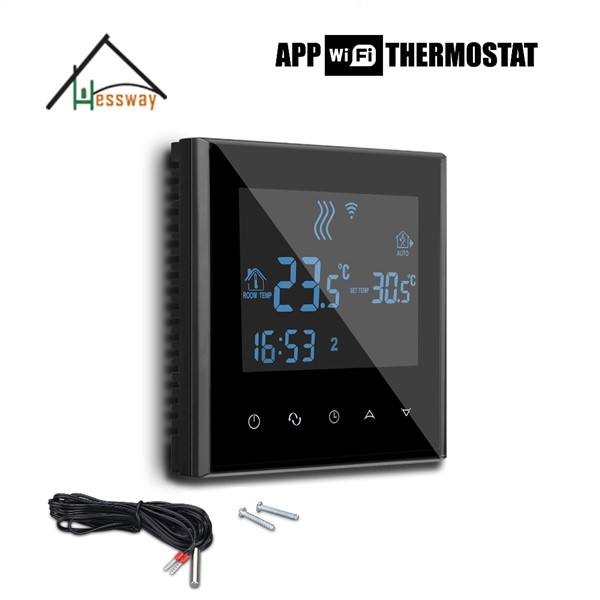 220V 110V EU Programmable Touch Screen Electric Heating Temperature Controller Thermostat WiFi Wiht APP Remote Control