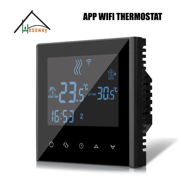 220V 110V EU Programmable Touch Screen Floor Heating Thermostat WiFi Wiht Double Sensor