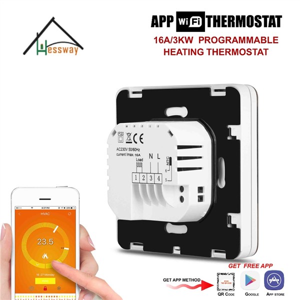 16A IOS Android APP Smart Phone Programmable WiFi Temperature Controller Thermostat WiFi for Infrared Heater System