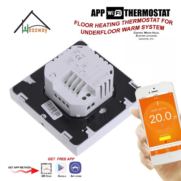 Programmable Temperature Controller Floor Heating Thermostat WiFi for Water Heating/Thermostatic Radiator Valve Control