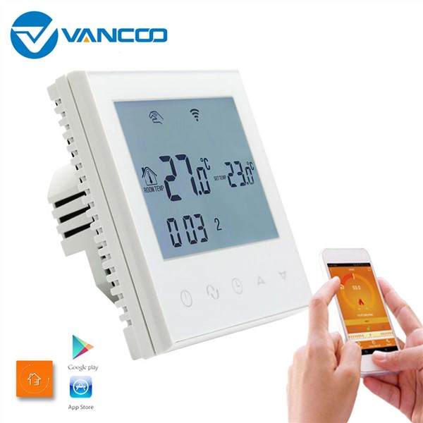 Vancoo Room WiFi Thermostat Temperature Controller for Warm Electric Underfloor Heating Week Programmable Thermostat 16A